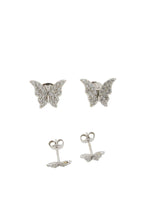 Load image into Gallery viewer, Zoe Belle Cubic Zirconia Butterfly Studs
