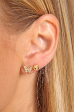 Load image into Gallery viewer, Zoe Belle Cubic Zirconia Butterfly Studs
