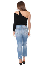 Load image into Gallery viewer, Suzette One Shoulder Rib Long Sleeve With Slit
