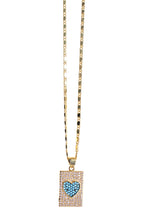 Load image into Gallery viewer, Gemelli Aqua Heart Dog Tag
